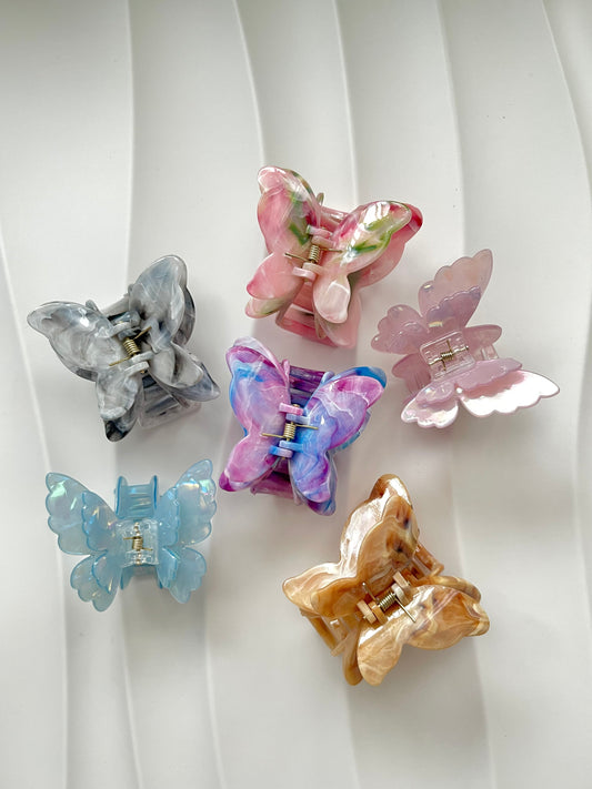 Butterfly hair clips